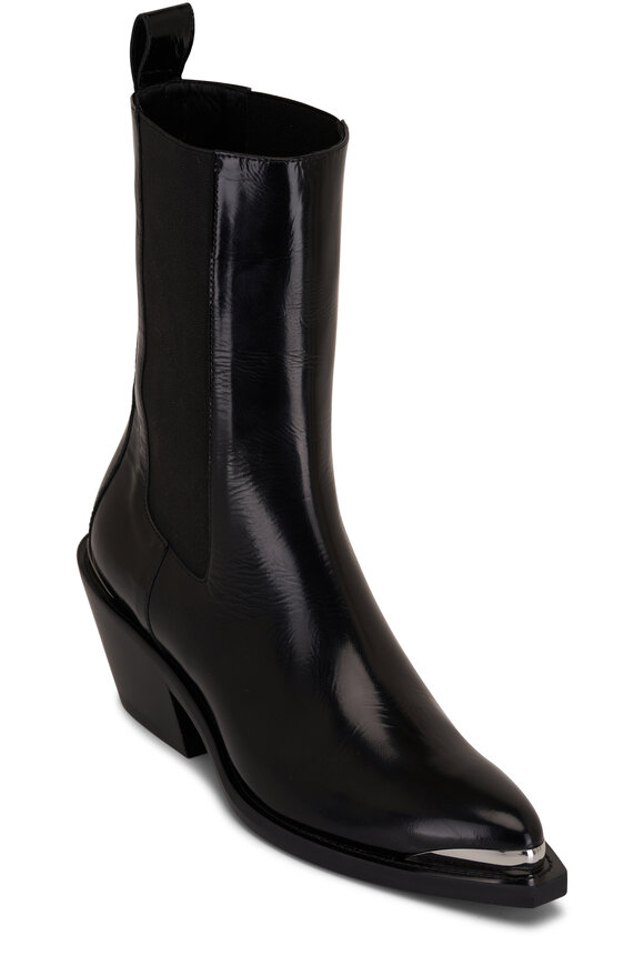 Dorothee Schumacher Shiny Moments Black Western Chelsea Boot, 50mm 