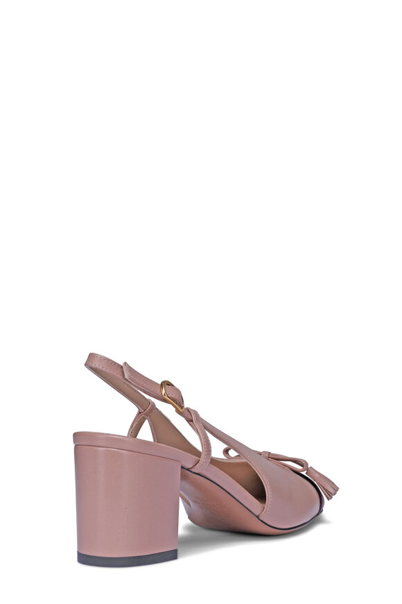 Valentino Garavani Valet Du Roi Rose & Garnet Slingback Pump - view 3