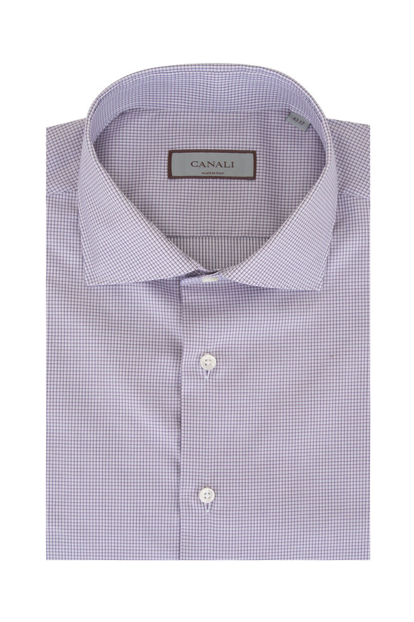 Canali - Solid White Twill Cotton Sport Shirt | Mitchell Stores