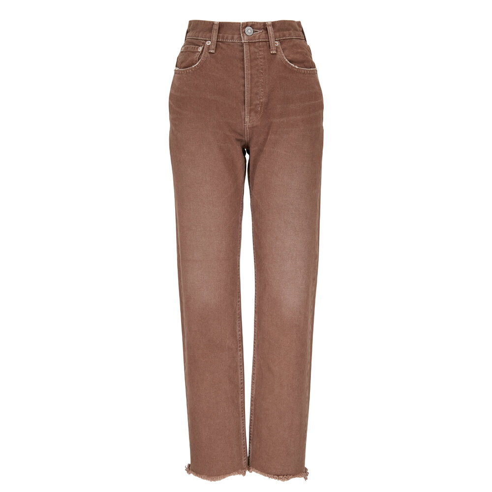 【MISCHIEF】 RHOMBUS SLOUCHY WASHED JEANS_ROSE BROWN 한섬 EQL