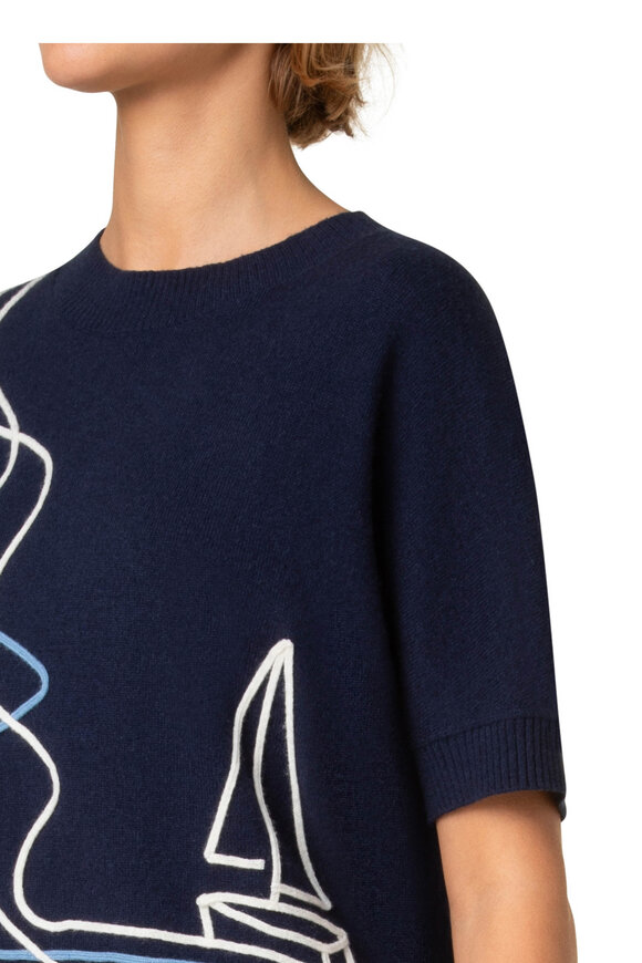 Akris Punto - Navy Blue Wool & Cashmere Sweater