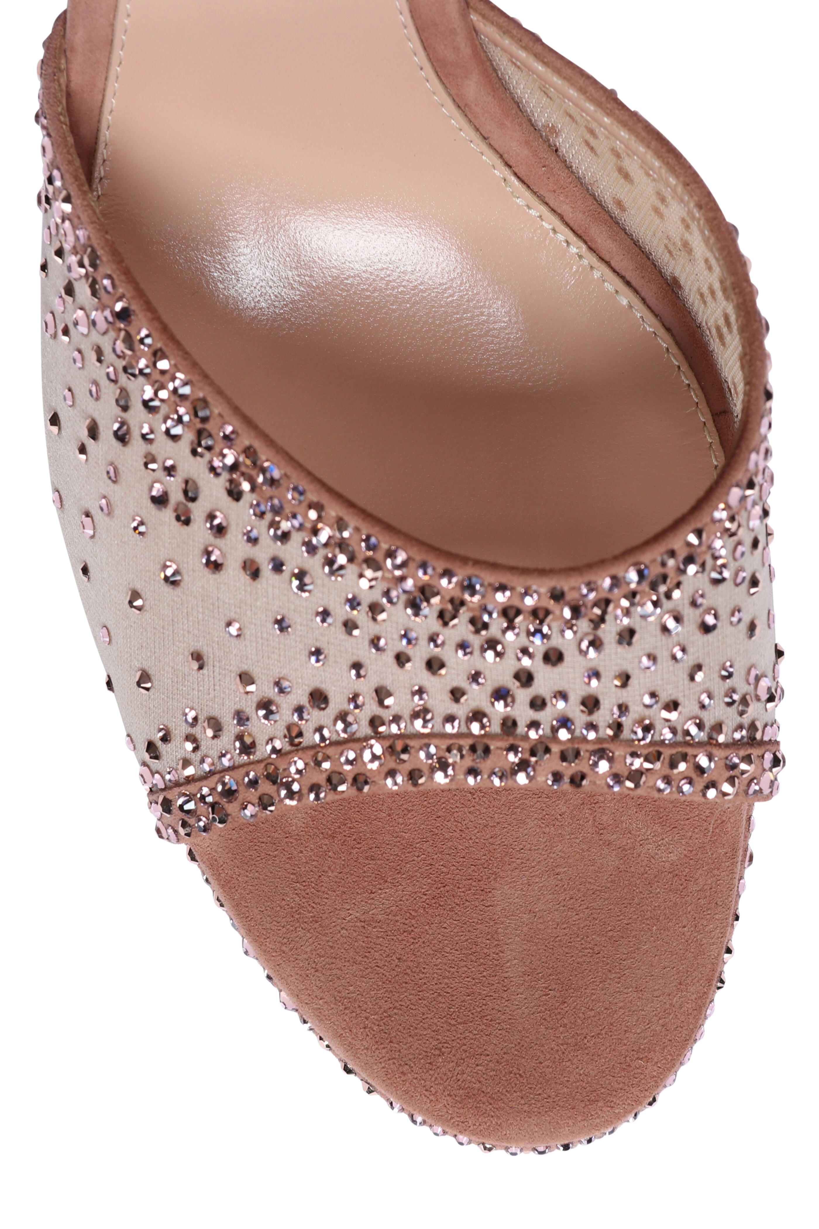 サンダル・ミュール Gianvito Rossi RANIA PUMP SANDALS Gianvito Rossi - Rania Embellished Platform Sandal in Praline