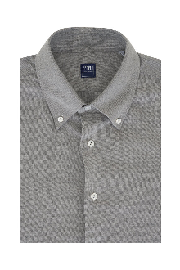 Fedeli - Gray Flannel Sport Shirt