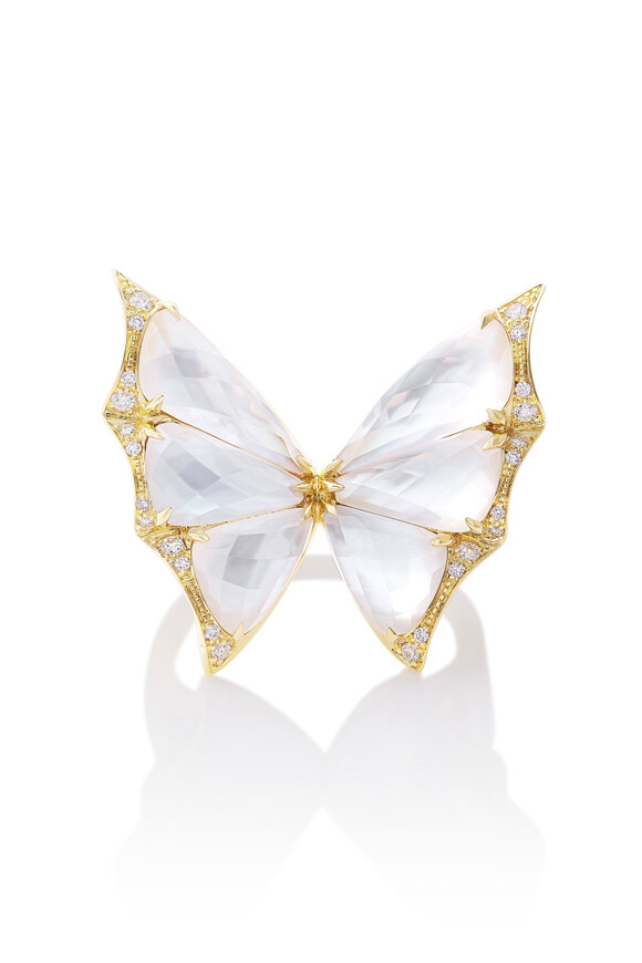 Stephen Webster 18k Yellow Gold Fly By Night Crystal Haze Ring