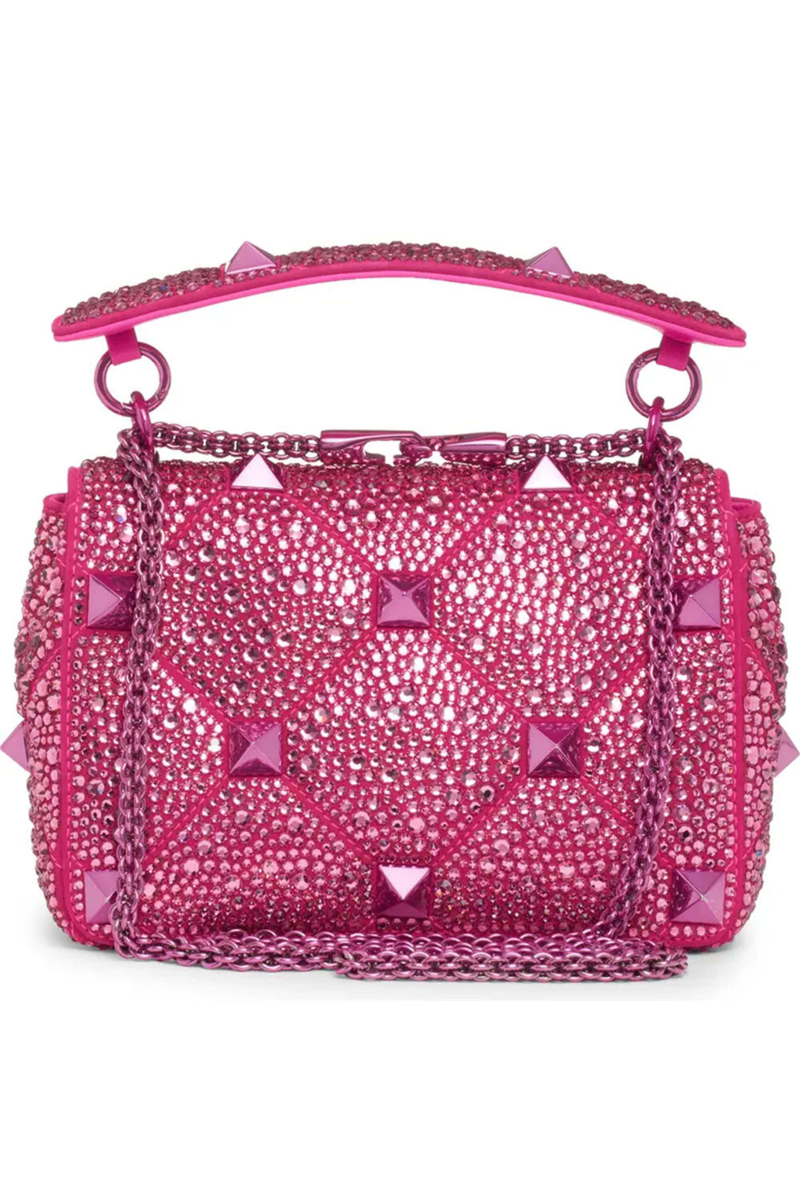 Valentino Garavani - Medium Roman Stud Rhinestone Bag in