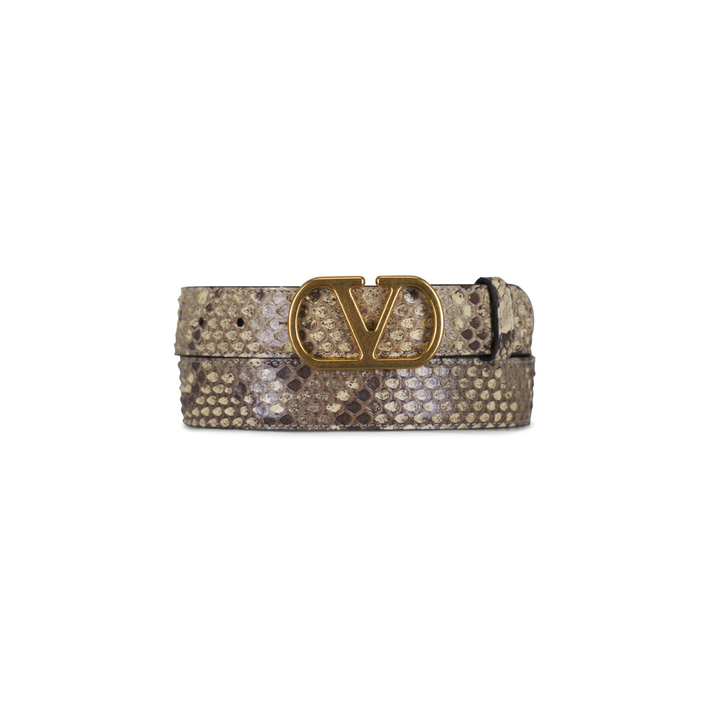 Valentino Peach Leather V-Logo Circle Buckle Belt VALENTINO GARAVANI VLOGO leather belt | THE OUTNET main image 4