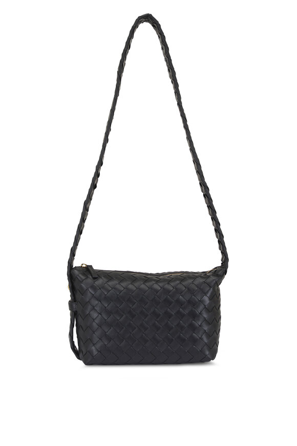 Bottega Veneta Easy Hobo Black Intrecciato Leather Shoulder Bag