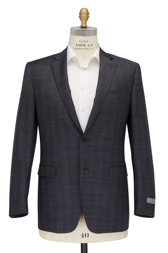 Canali - Gray 130s Wool Soft Windowpane Suit