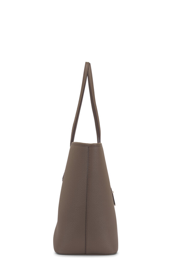 Moreau Paris Medium Monaco Taupe Leather Tote - view 5