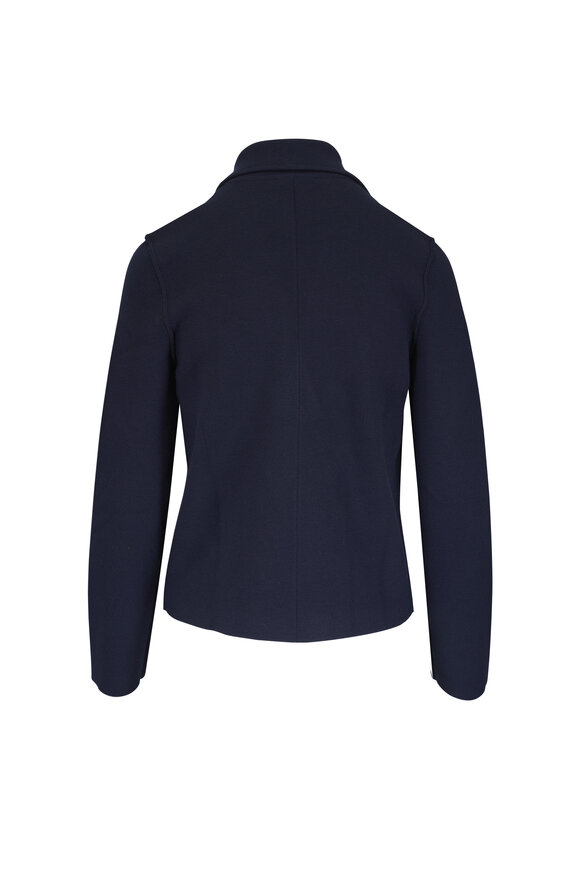 Akris Punto Milano Navy Blue Double Breasted Jacket - view 6