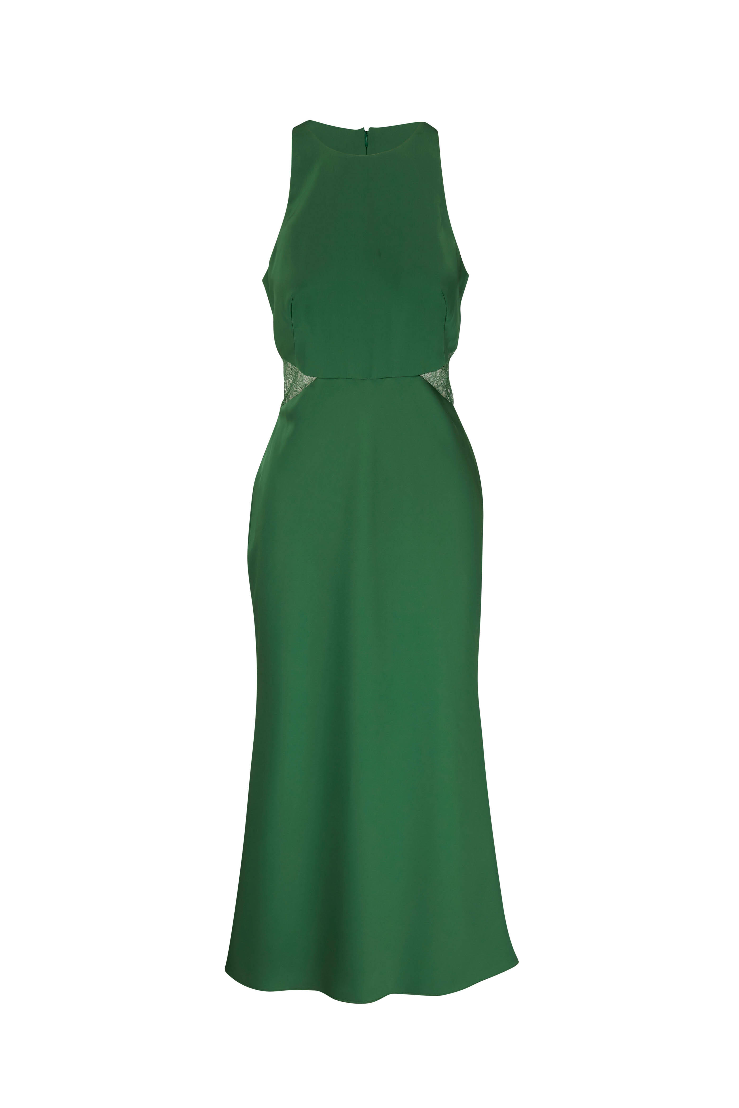 Sachin + Babi - Drew Emerald Green Lace Inset Dress