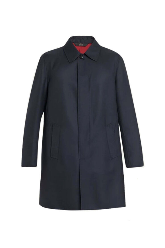 Brioni - Navy Blue Double Car Coat