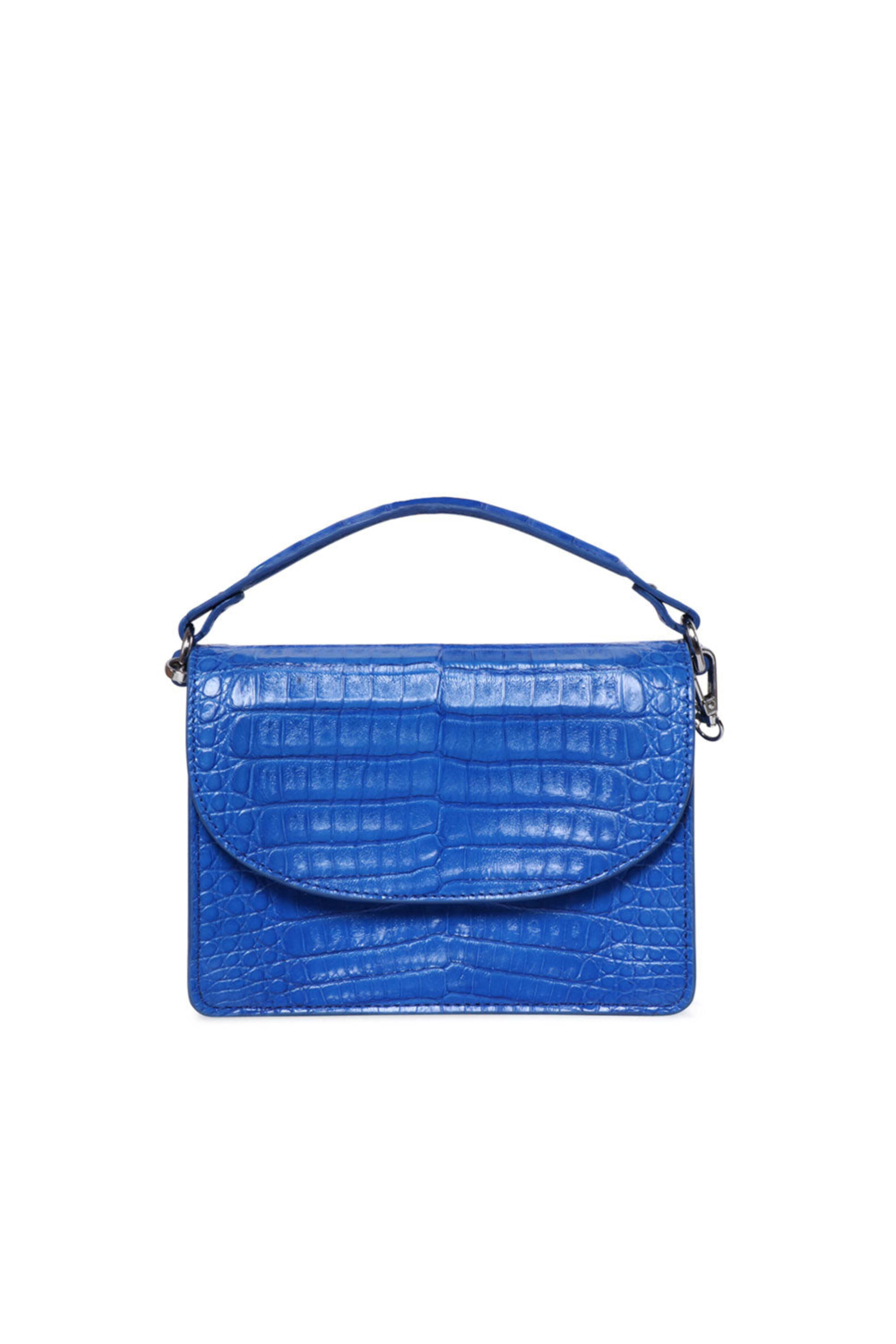 Maria Oliver - Valencia Crocodile Crossbody Bag in Blue