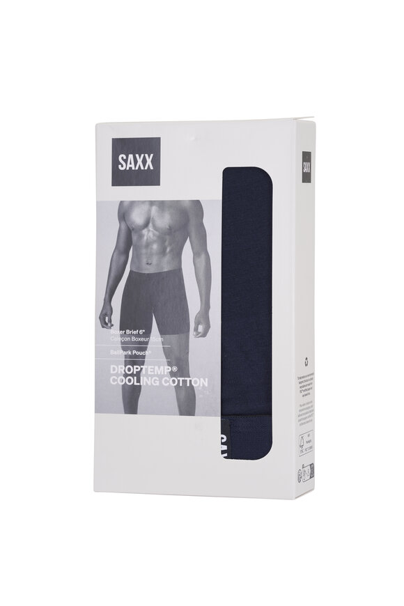 Saxx Underwear Drop Temp Cooling Navy Boxer Brief