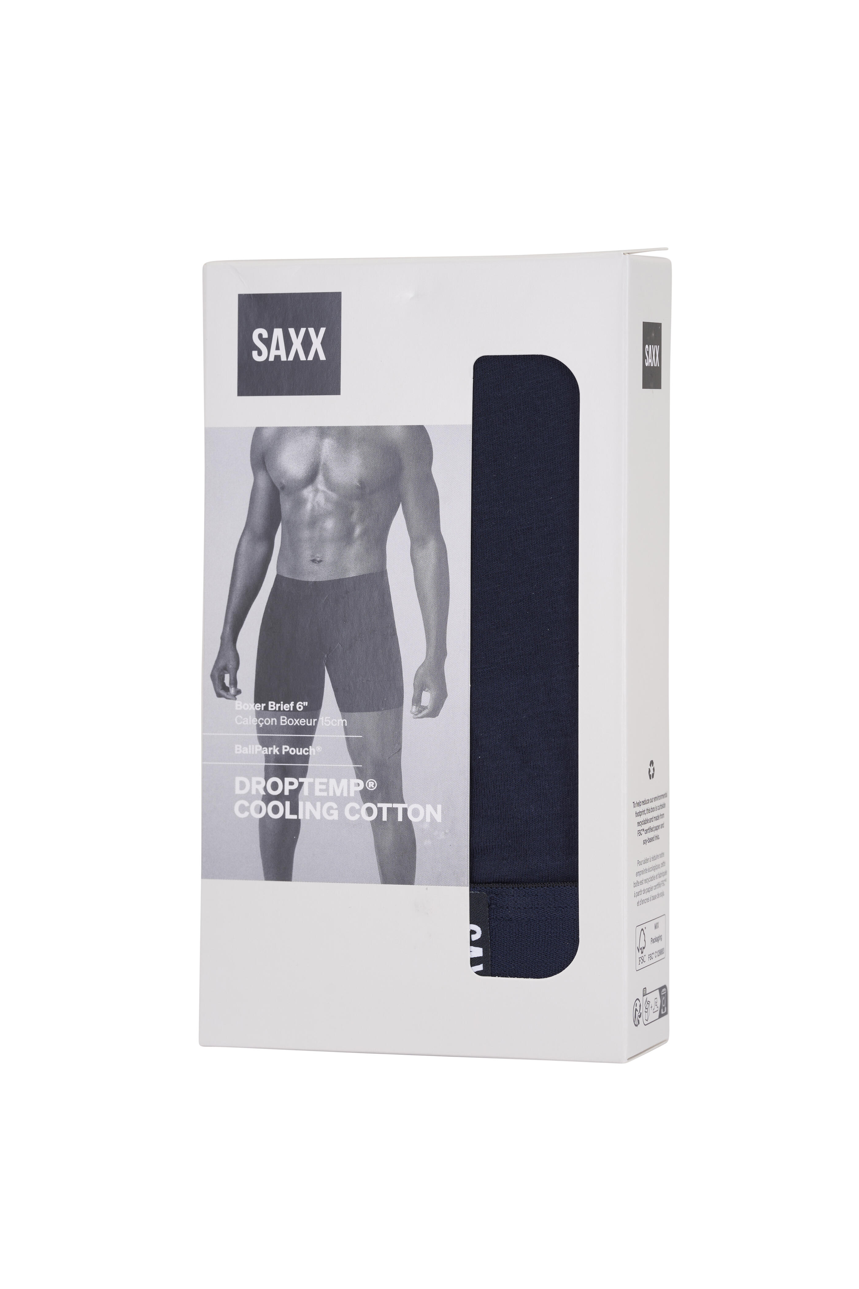 Saxx Underwear - Drop Temp Cooling Navy Boxer Brief