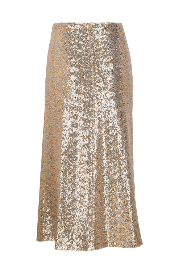 Dorothee Schumacher - Shimmering Comfort Gold Sequin Stretch Skirt