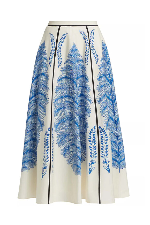 スカート GIAMBATTISTA VALLI Women Long Skirts 23CPRVLE2B4423MAC1101 W Giambattista Valli floral-embroidered Tulle Maxi Skirt