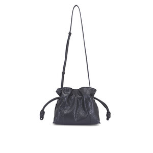 【LOEWE】巾着タイプ☆ Flamenco Mini レザー クラッチバッグ Mini Flamenco clutch in nappa calfskin Beige - LOEWE