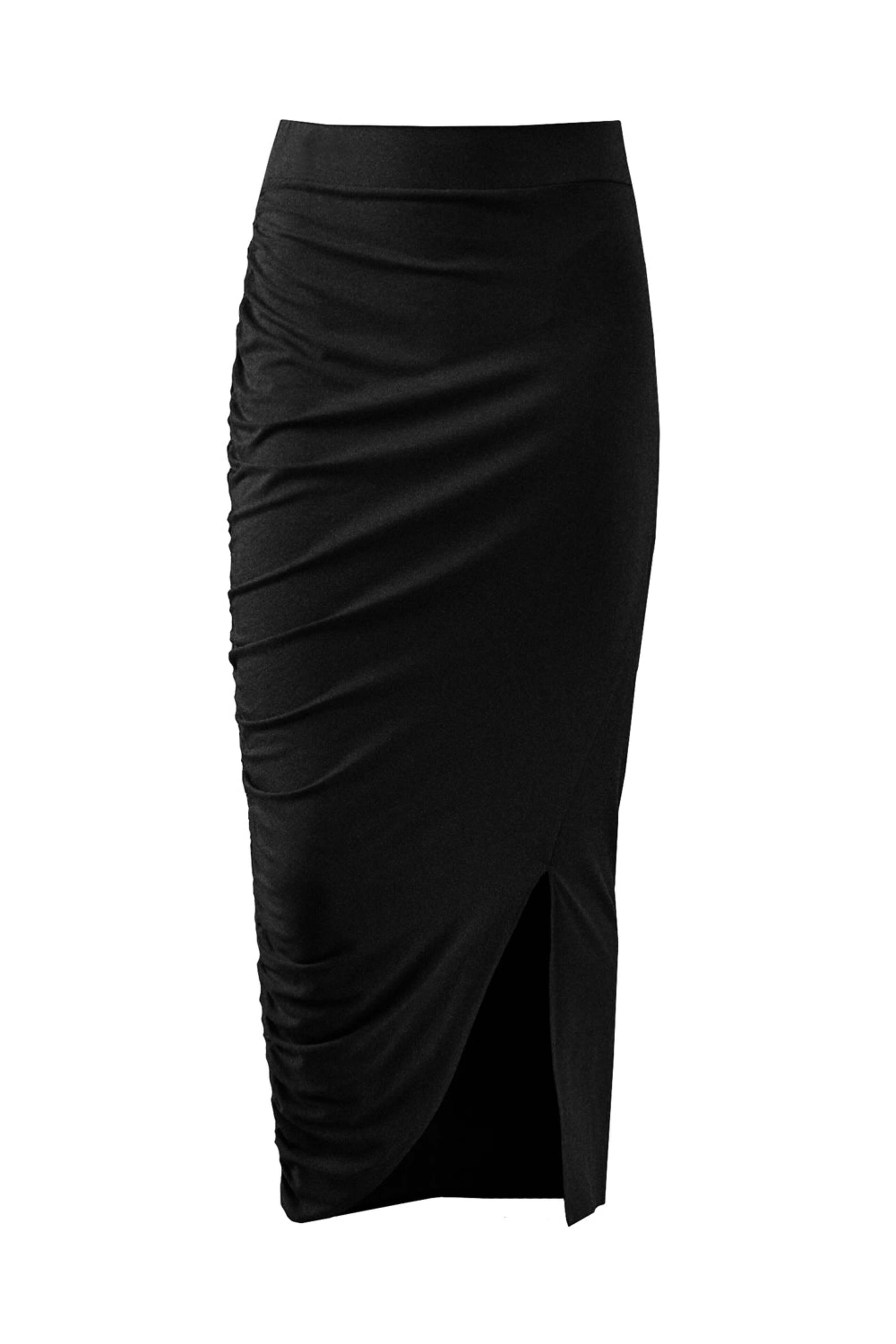 Zero + Maria Cornejo - Black Jersey Ruched Lui Skirt
