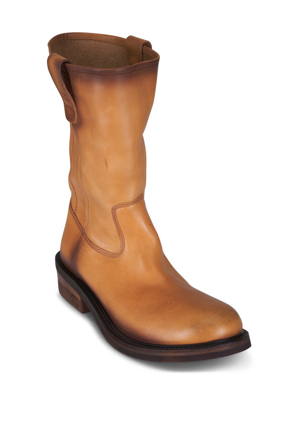 Miu Miu Cuoio Scrunch Leather Boot, 45mm