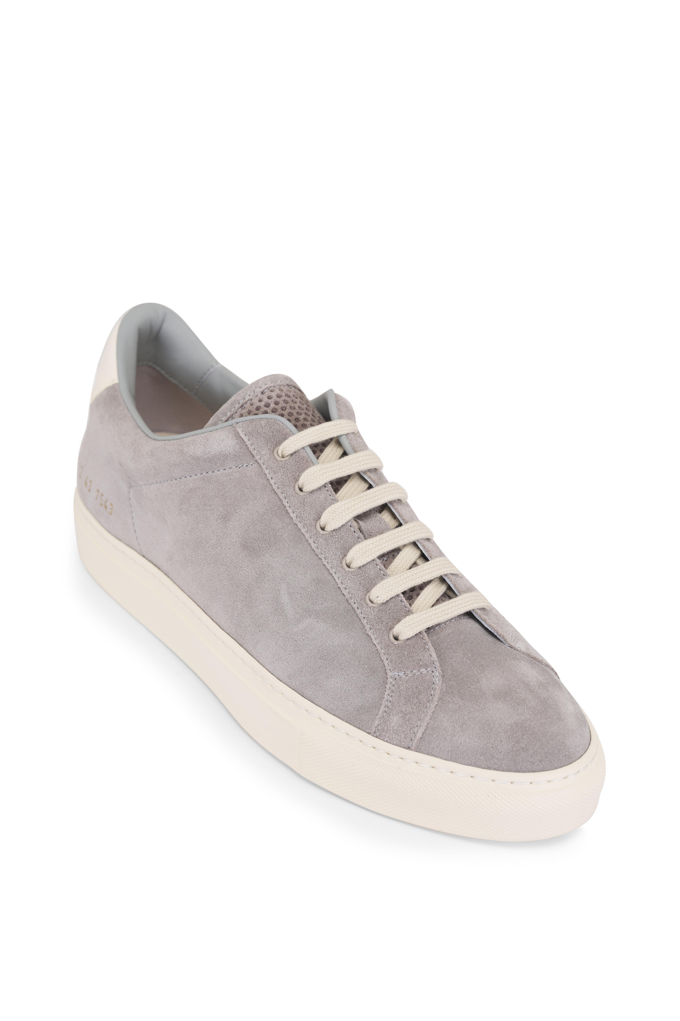 Common Projects - Retro Low Profile Gray Suede Sneaker Common Projects - Retro Low Profile Gray Suede Sneaker