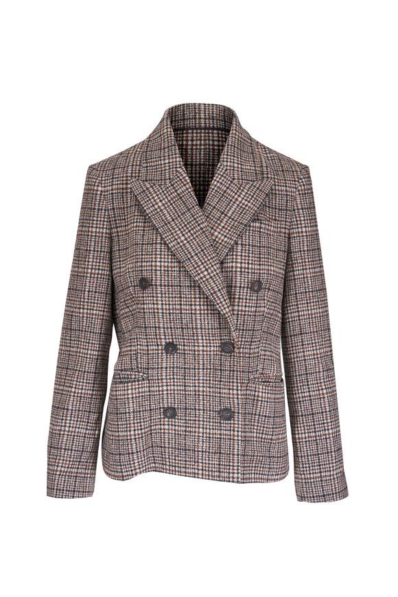 Brunello Cucinelli Multicolor Plaid Prince Of Wales Plaid Blazer - view 1
