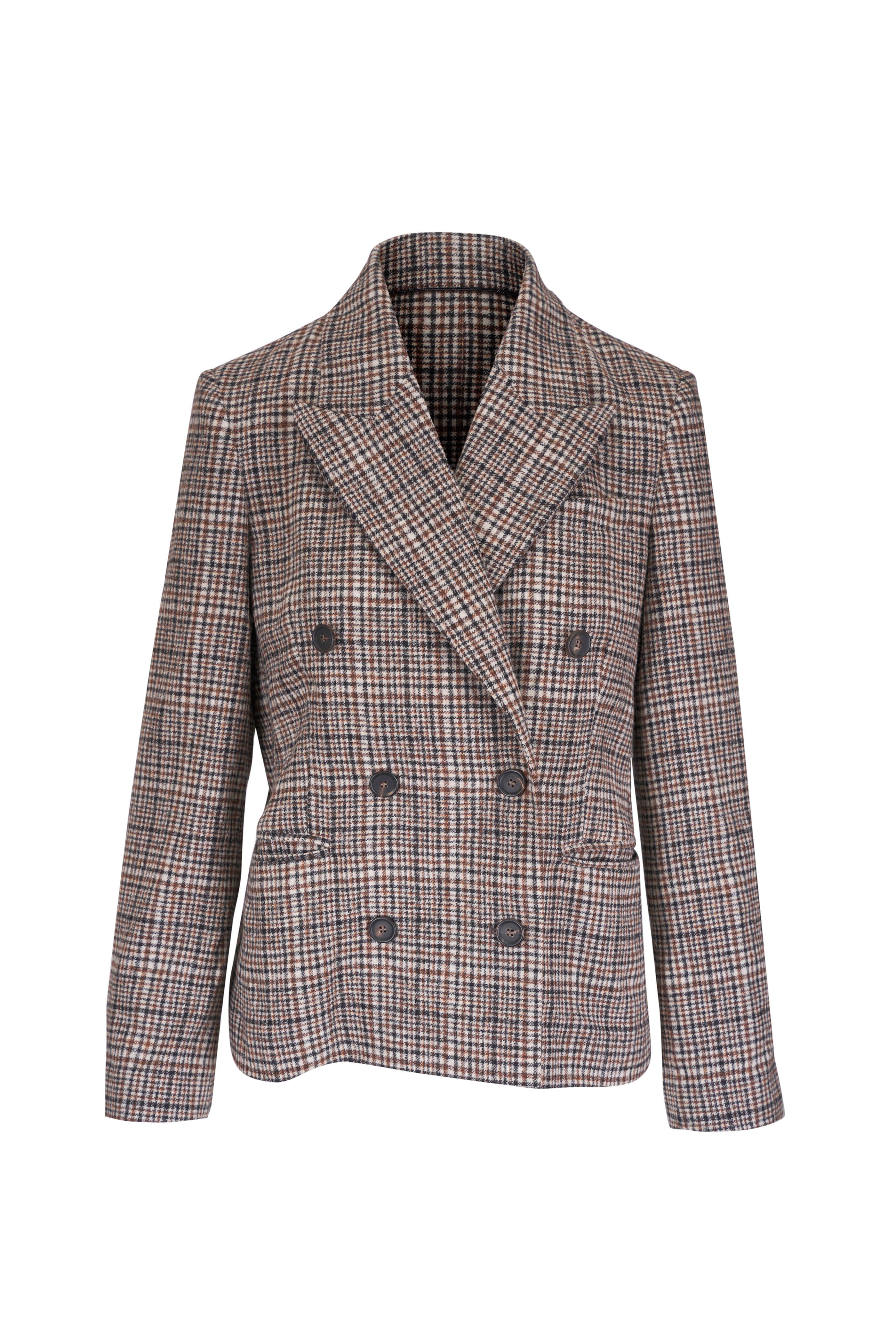Brunello Cucinelli - Multicolor Plaid Prince Of Wales Plaid Blazer - view 1