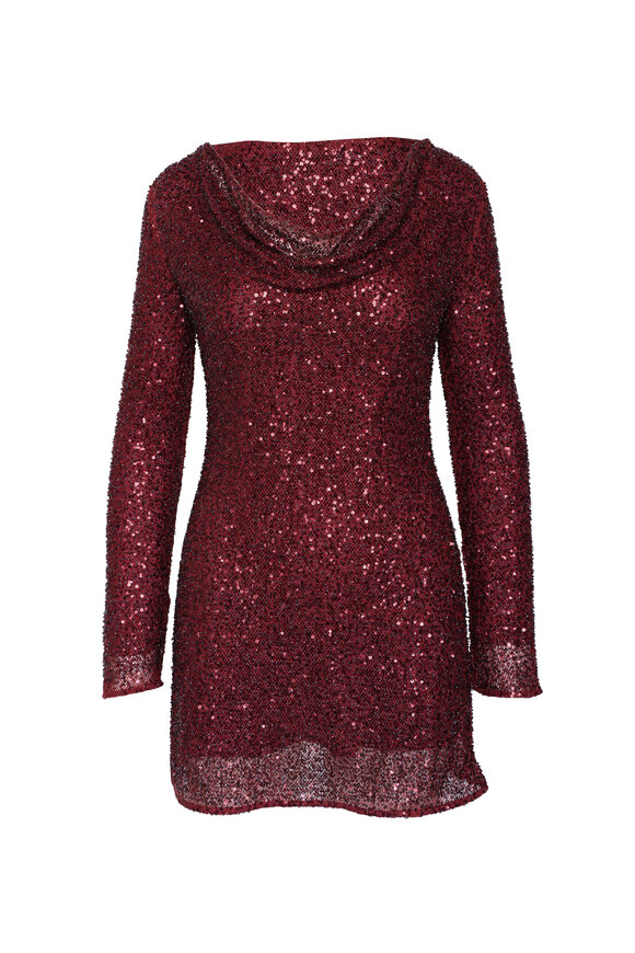 Simkhai Emmy Cranberry Beaded Mini Dress