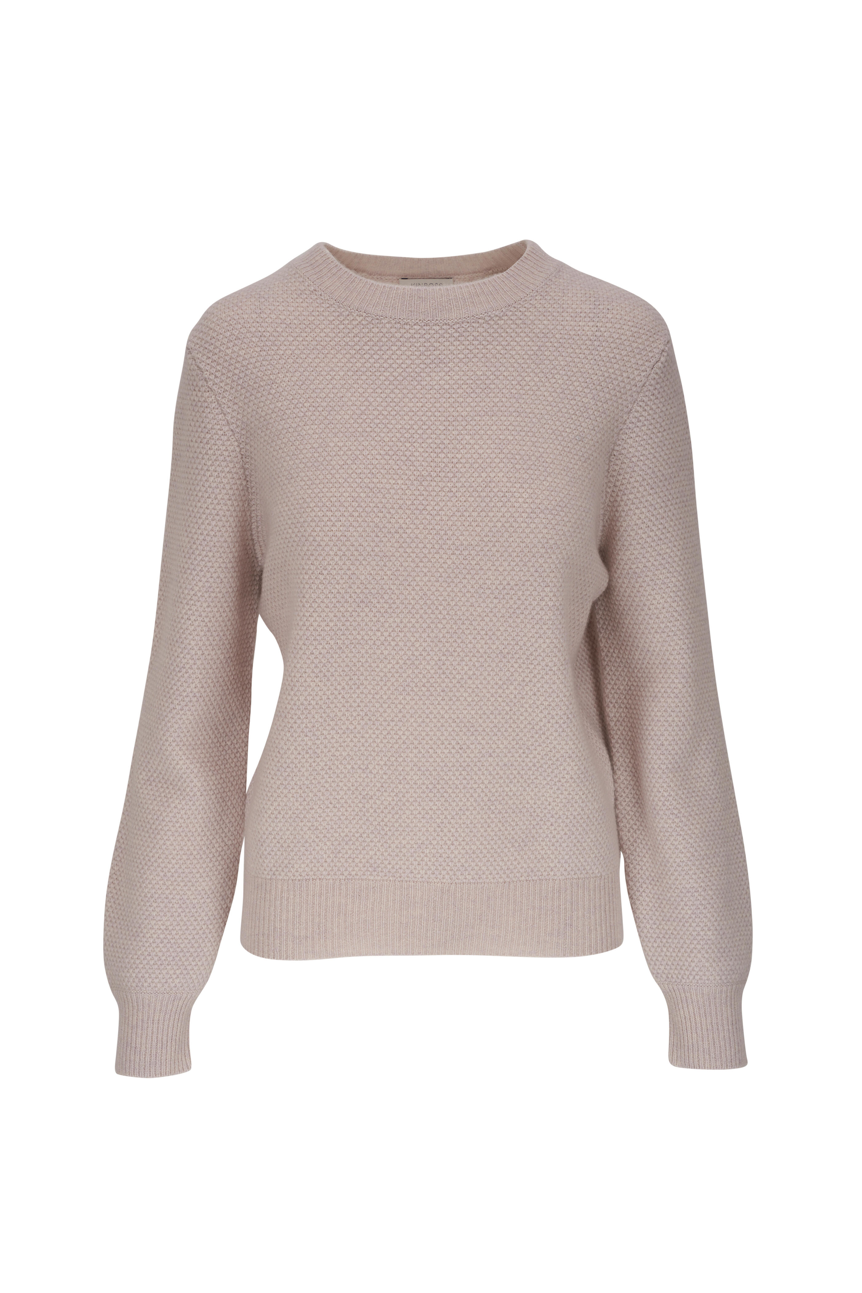Almond Cashmere Crewneck Sweater