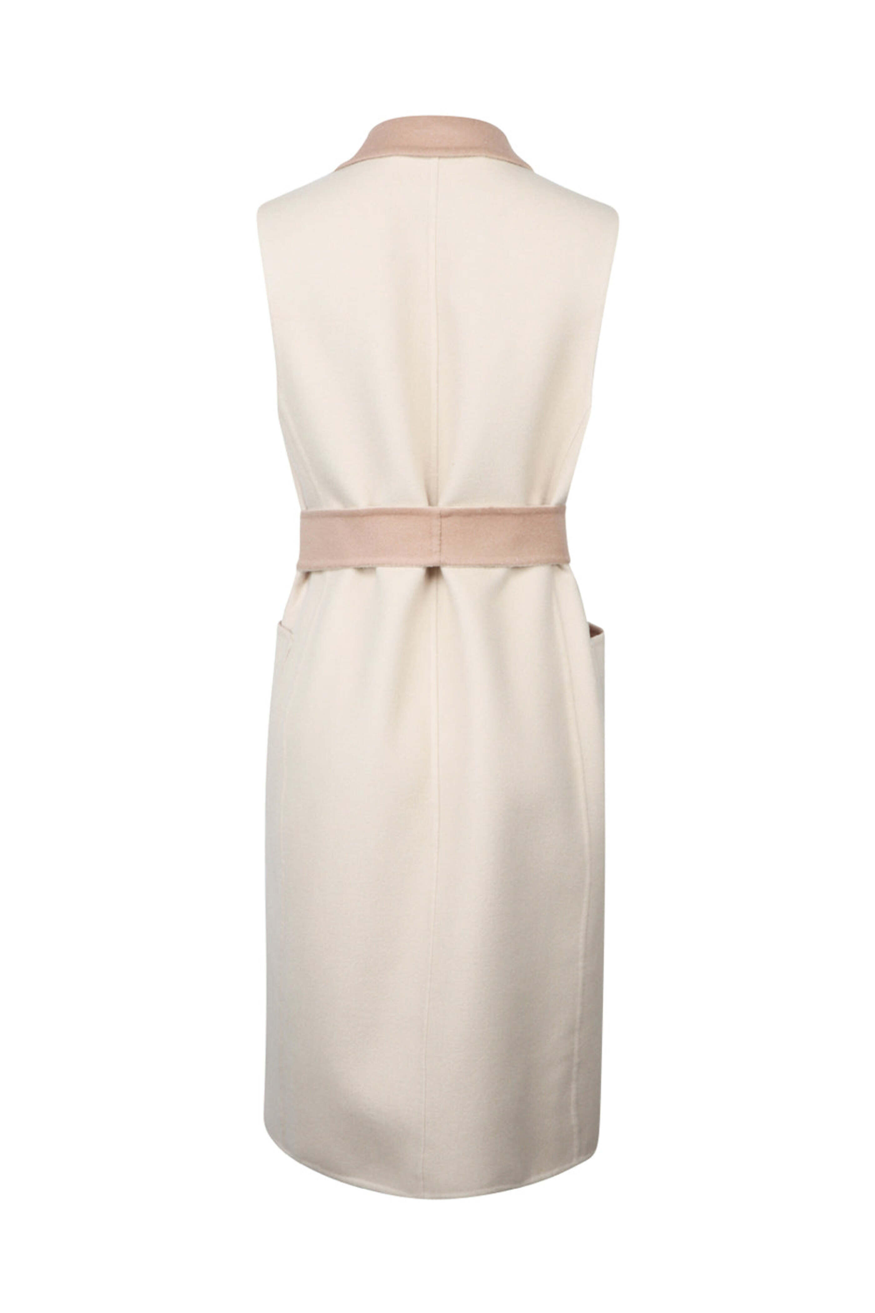 Kiton - Rose and Cream Belted Long Vest
