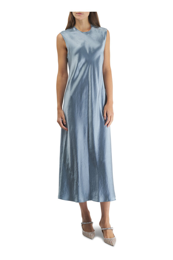 Vince - Harbor Satin Bias Cap Sleeve Dress