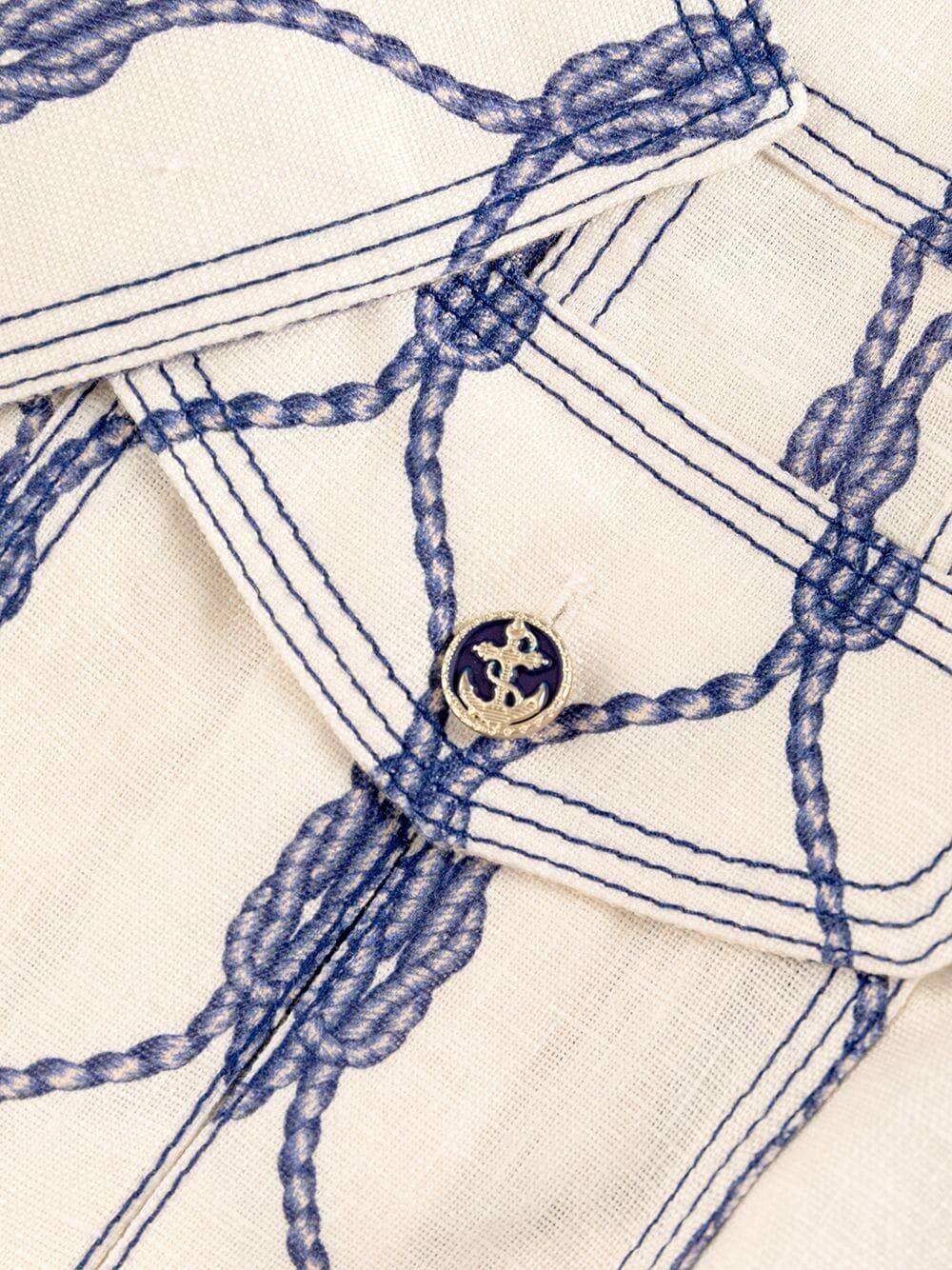 Zimmermann - Moonshine Ivory & Blue Rope Print Mini Dress