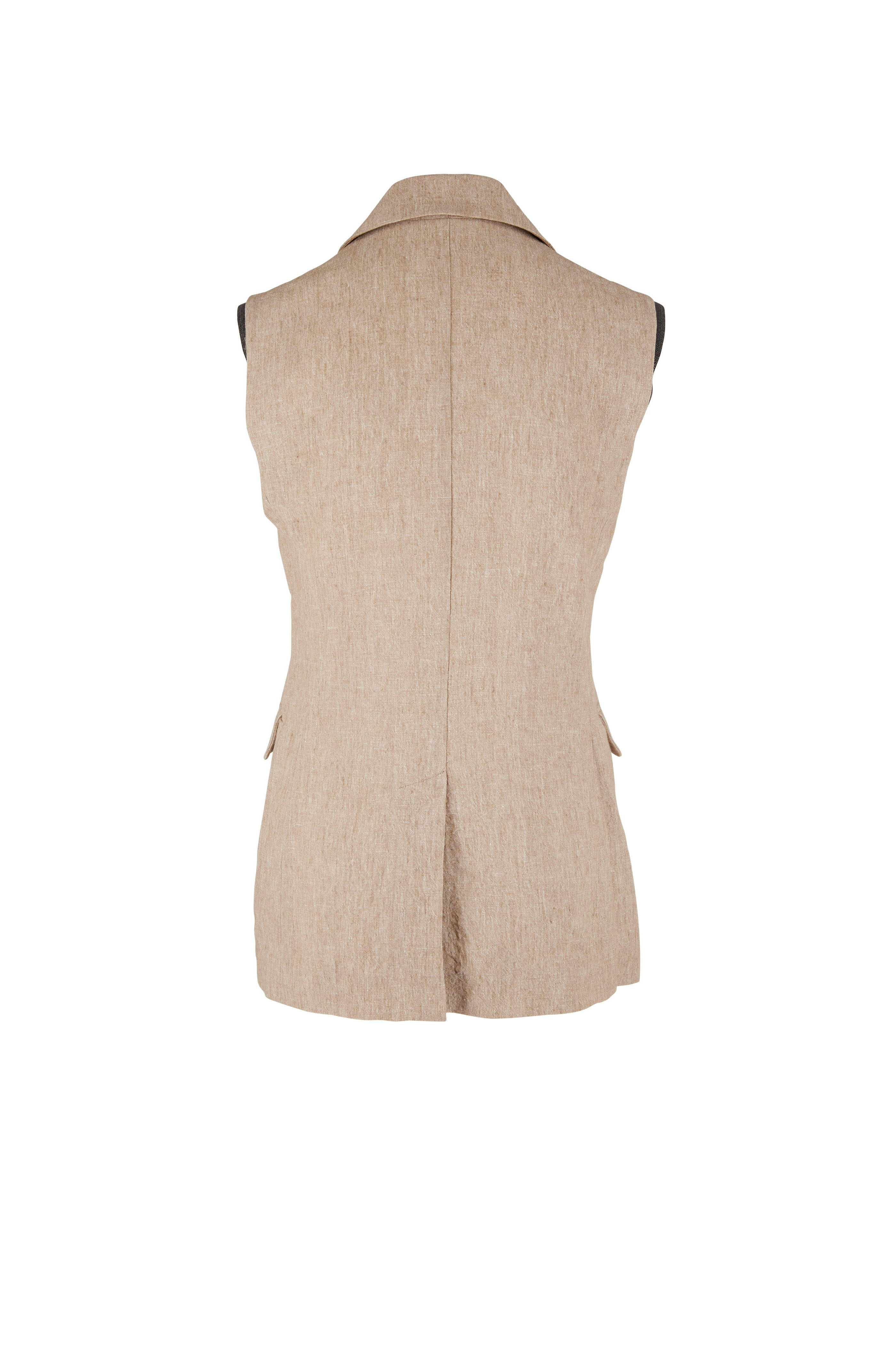 Brunello Cucinelli - Desert Linen Double-Breasted Vest