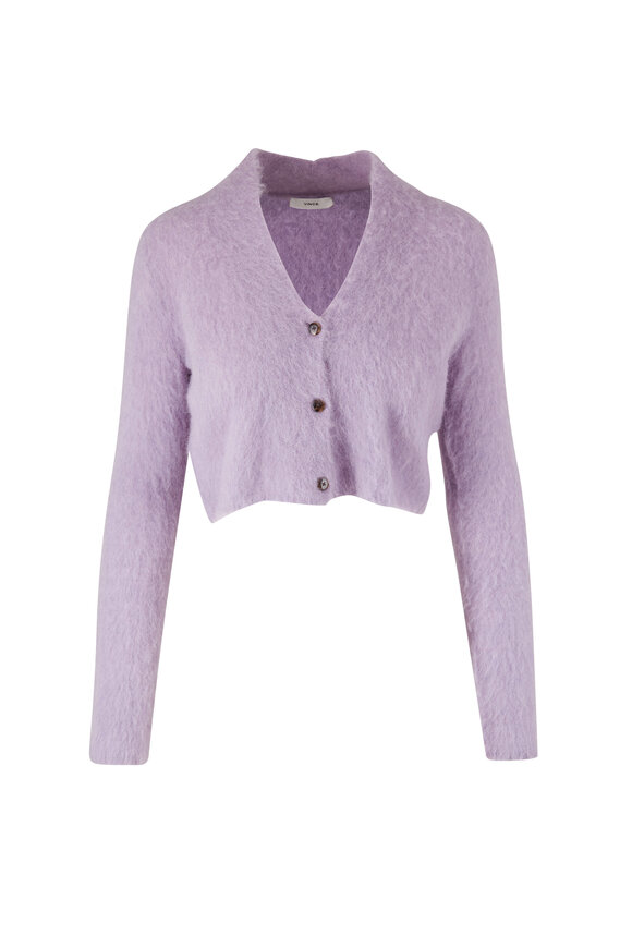 Vince White Lilac Brushed Shrunken Cardigan - view 1