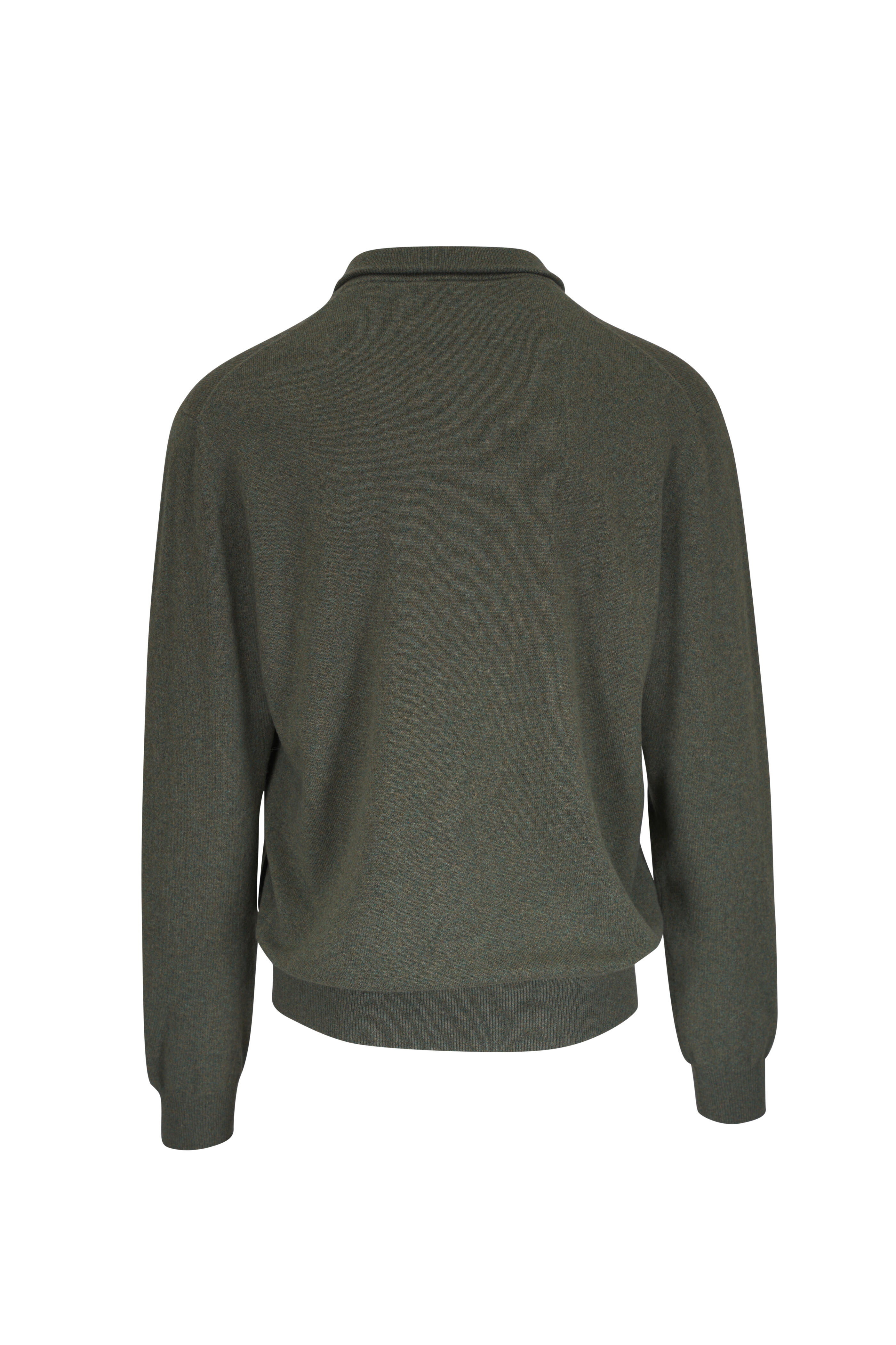 Loro Piana - Classic Slate Baby Cashmere Bomber Zip Sweater