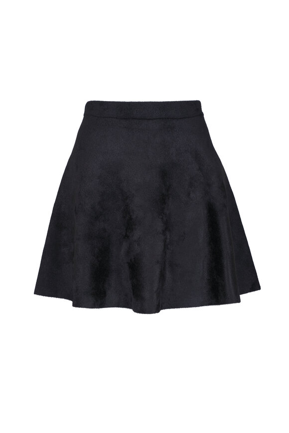 Saint Laurent - Black Velvet Long Skirt | Mitchell Stores