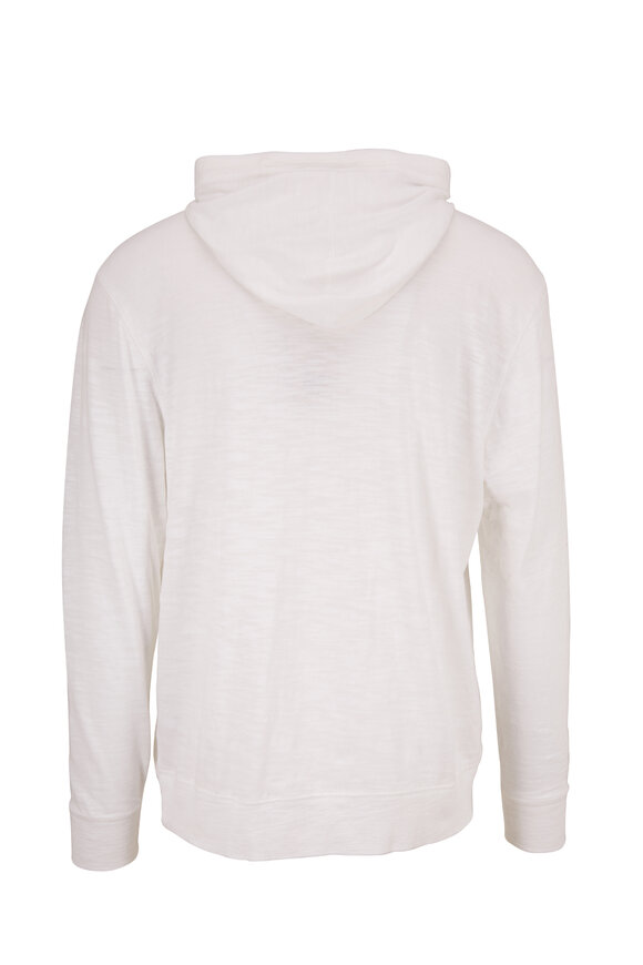 Faherty Brand - Solid White Long Sleeve Hoodie 