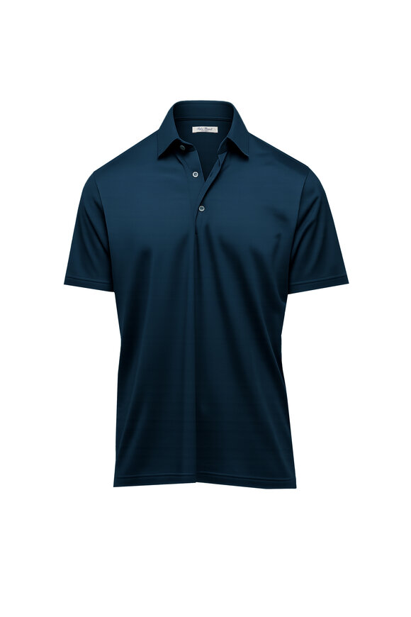 Stefan Brandt Acero Blue Cotton Polo - view 1