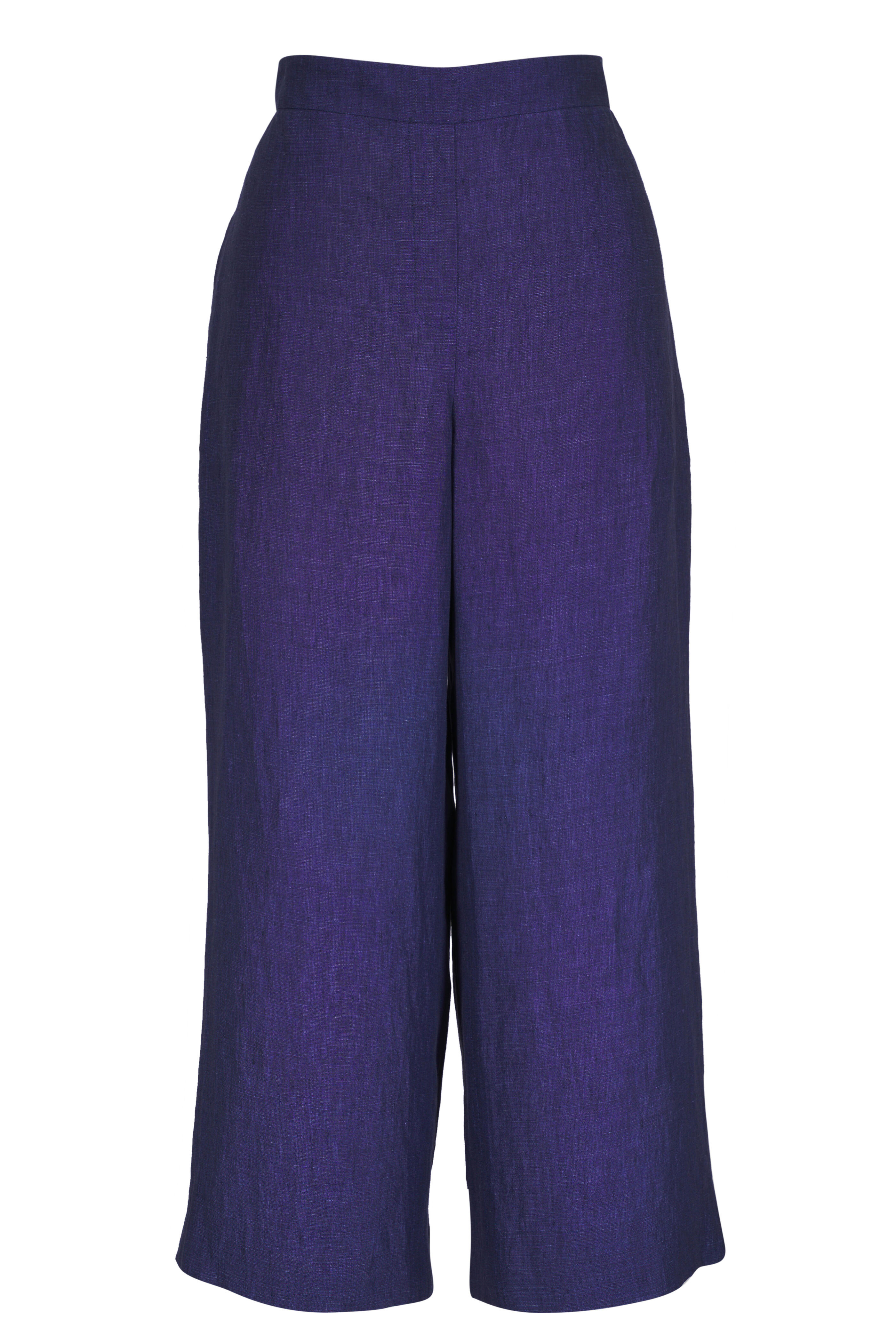 Lafayette 148 New York - Columbus Delft Blue Wide-Leg Linen Pant