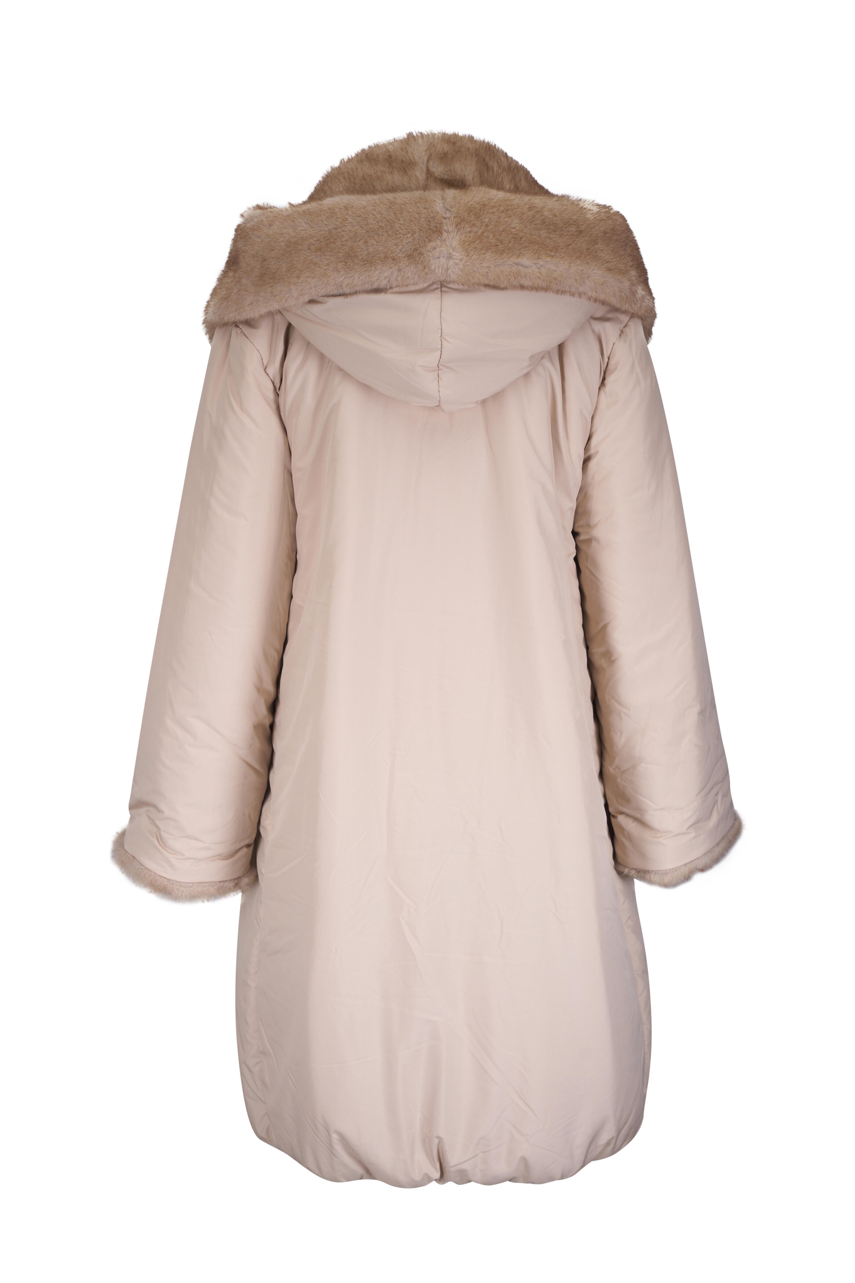 Antonelli - Gavi Cream Long Faux Fur Coat