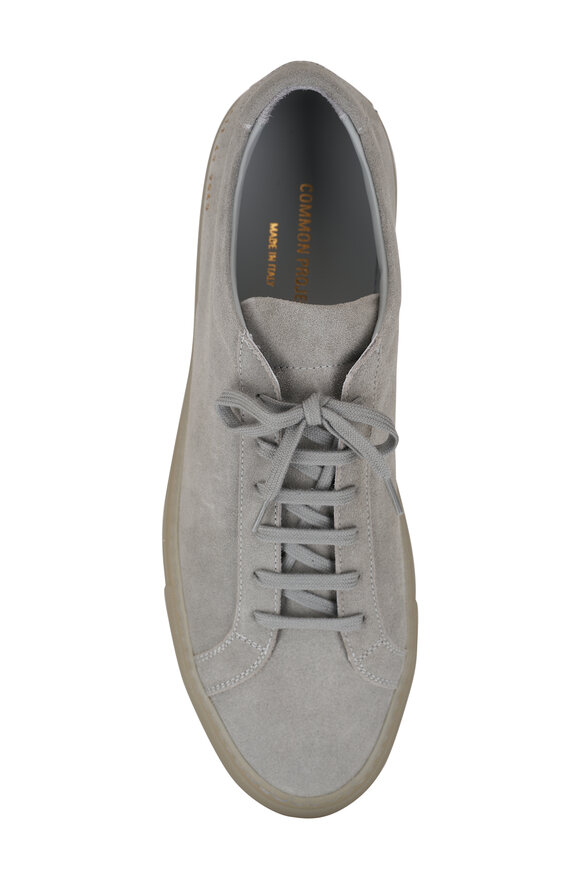 Common Projects - Achilles Gray Suede Low Top Sneaker  