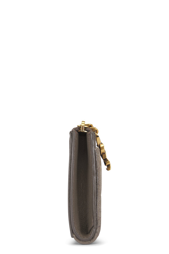 Saint Laurent Cassandre Light Taupe Quilted Leather Wallet - view 3