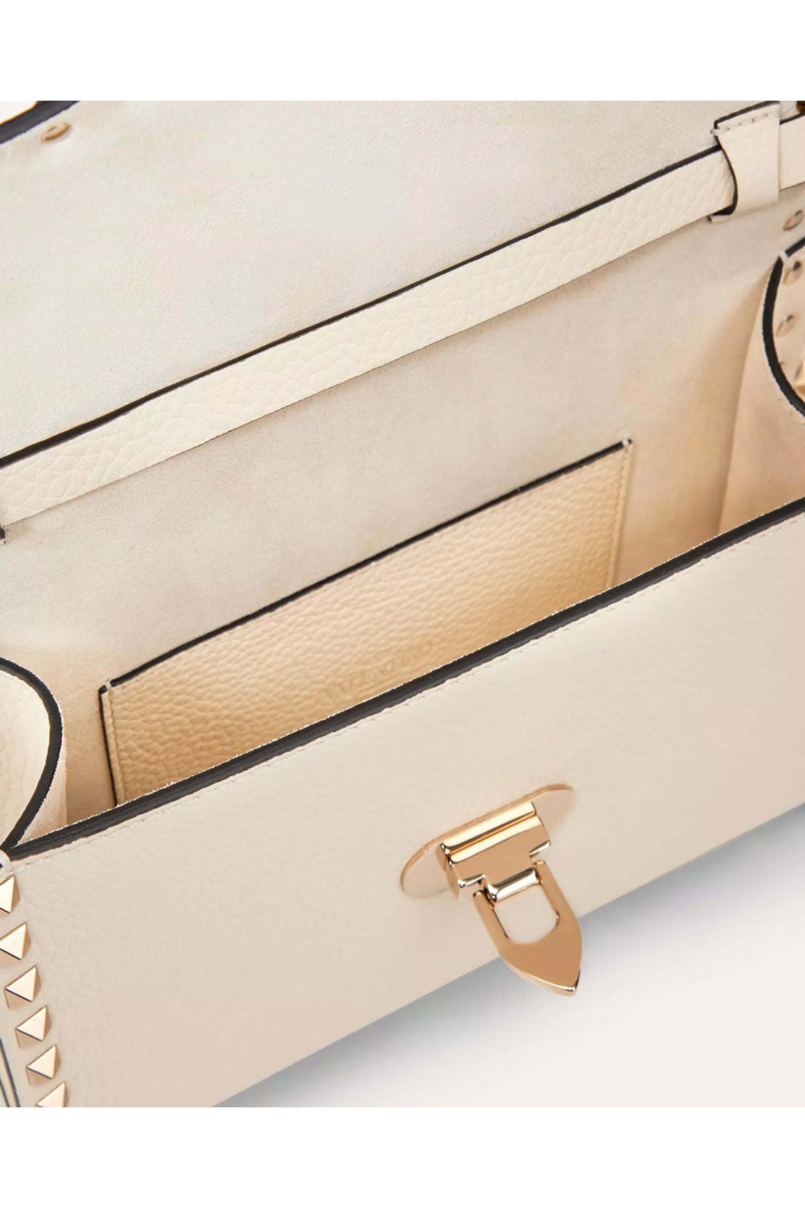 Valentino Garavani - Small Rockstud Crossbody Bag in Light Ivory