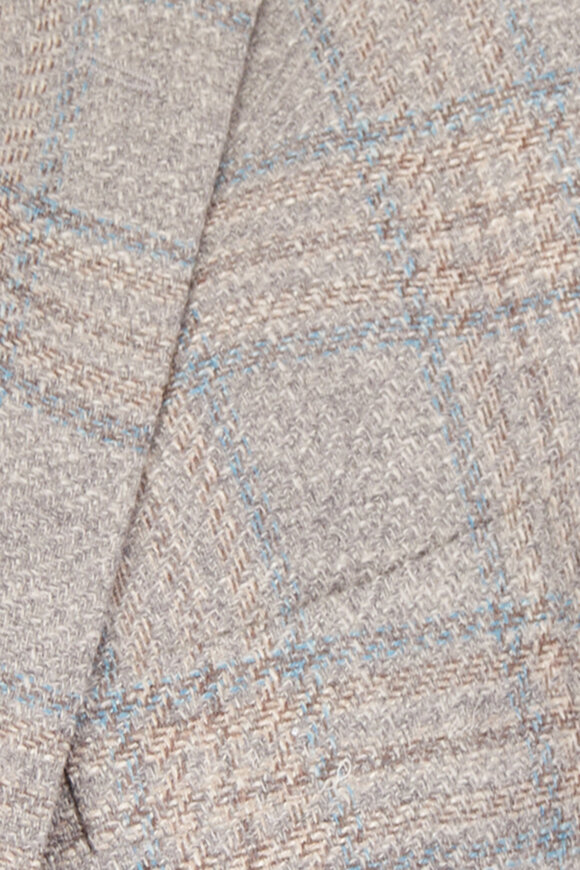 Sartorio Gray & Blue Windowpane Sportcoat - view 3