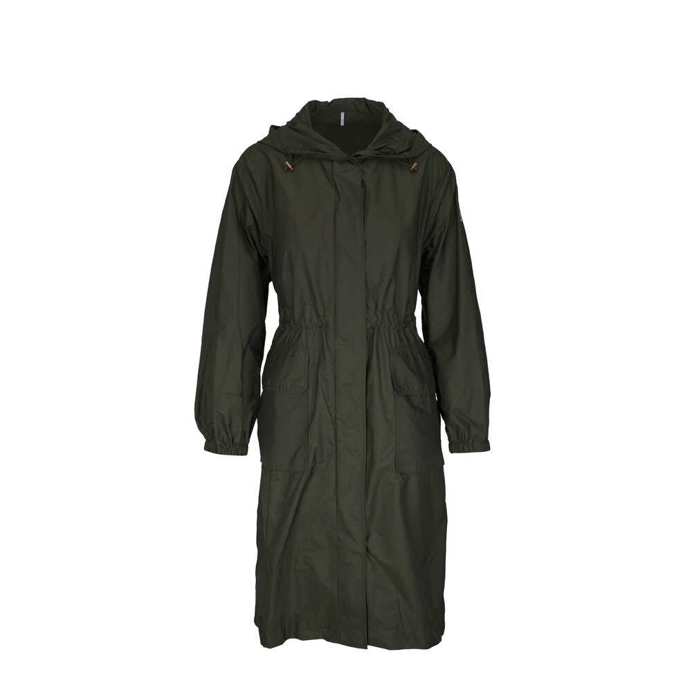 Moncler - Hiengos Dark Green Hooded Long Rain Coat