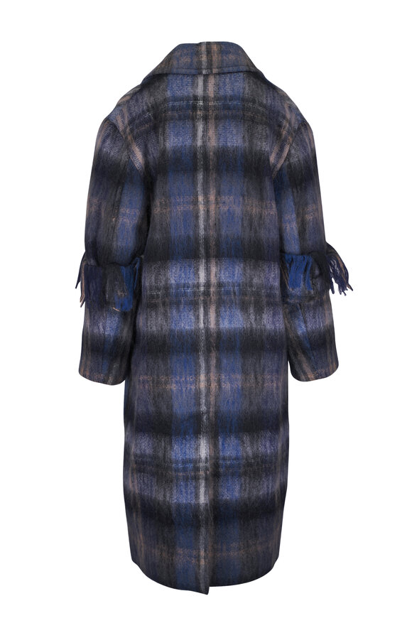 Loewe Blue Plaid Coat - view 4