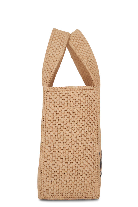 Loewe - Small Natural Raffia Logo Shoulder Bag 