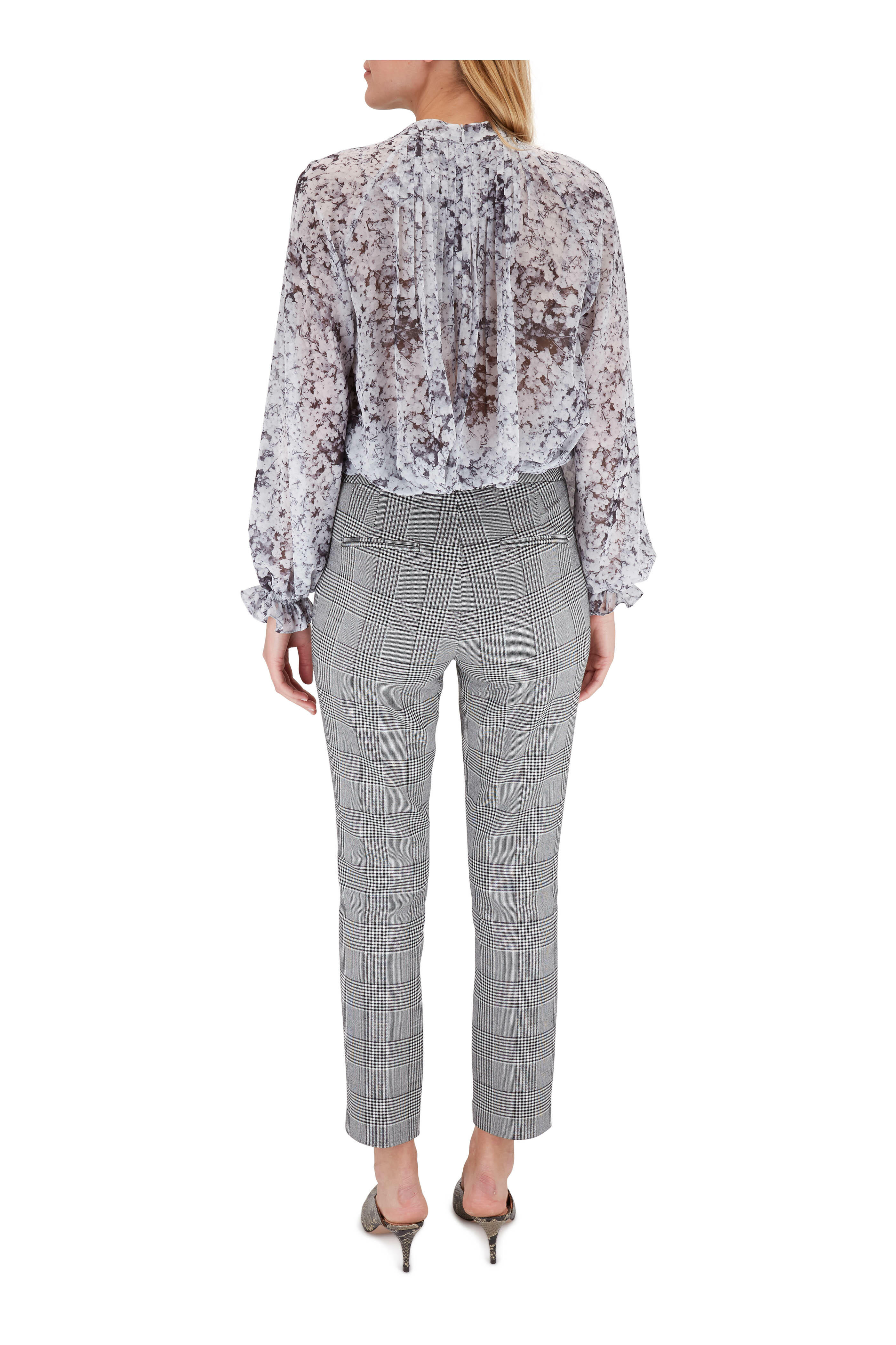 Adam Lippes - Black & White Double-Faced Wool Plaid Pant