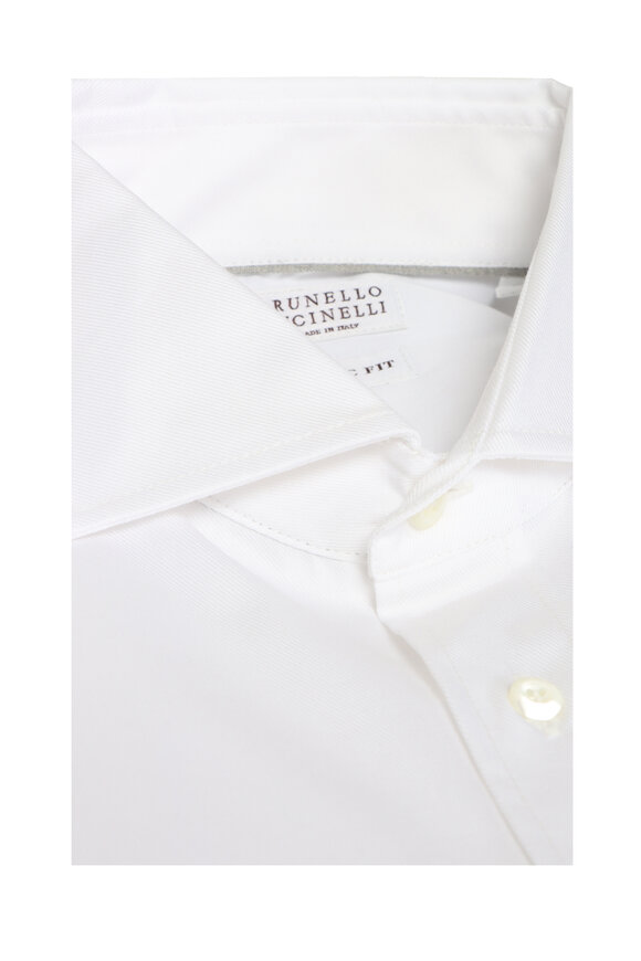 Brunello Cucinelli White Cotton Sport Shirt - view 2