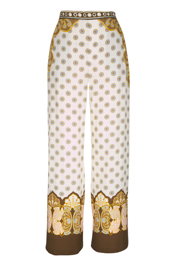 La DoubleJ Multicolor Cocoon Placée Print Wide Leg Pant - view 1